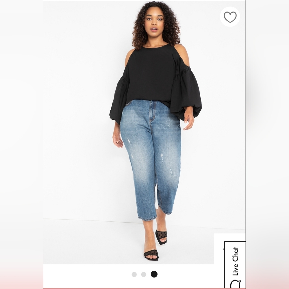 NWT SZ16 ELOQUII COLD SHOULDER TOP